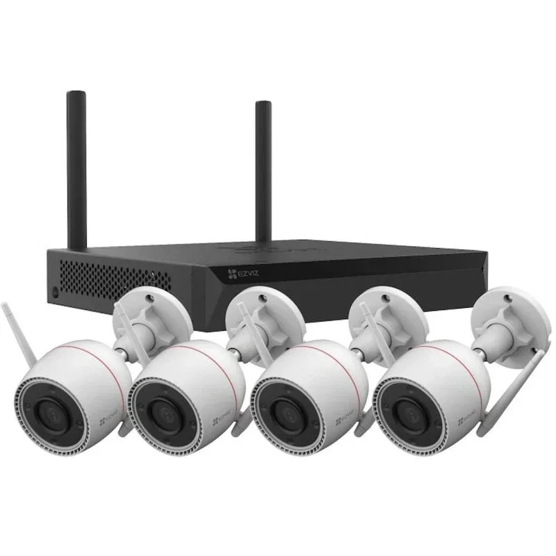 KIT WIRELESS SECURITY SYSTEM EZVIZ - 4 WIFI CAMERA 4MP H3c + NVR WIFI 8CH