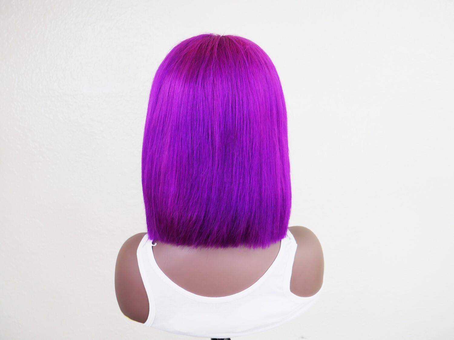 10 Inch Purple 100% Human Hair Closure Wig