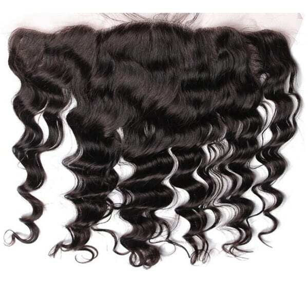 Brazilian Virgin Human Hair 8A Loose Wave Free part Lace Frontal