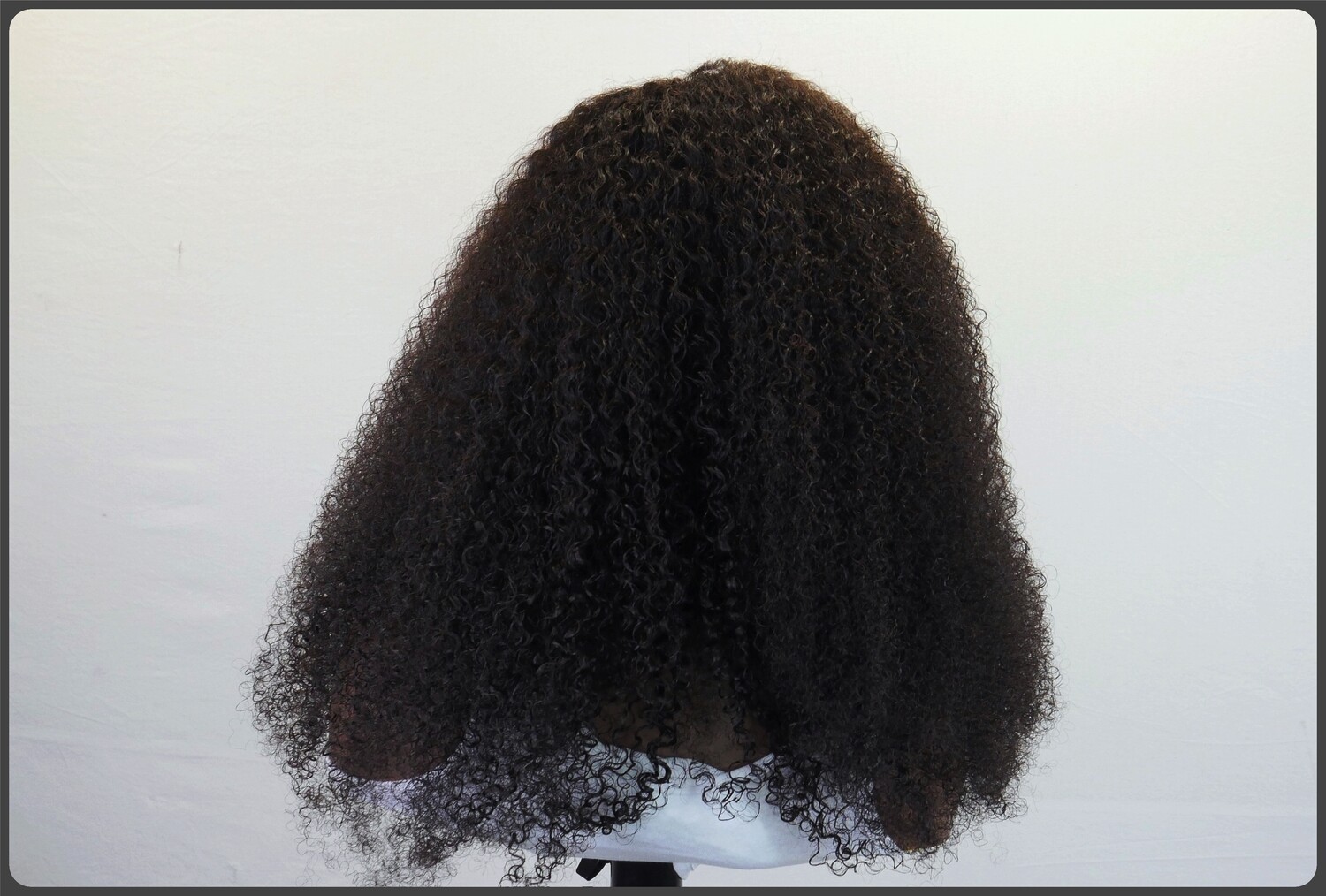 26 Inch Kinky Curly Natural Black #1B Closure Wig 100% Human Hair
