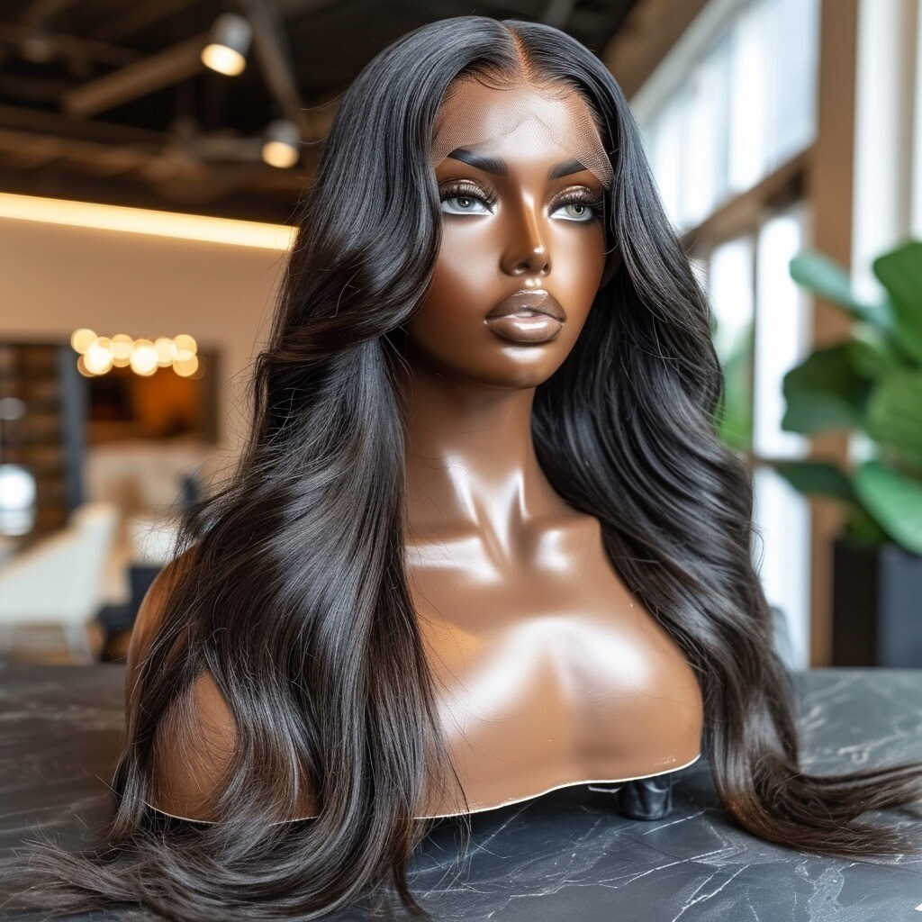 22 Inch straight transparent lace front Wig 100% Human Hair