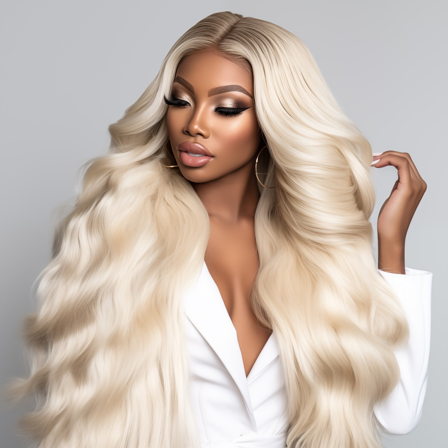 100g Brazilian virgin human hair blonde body wave