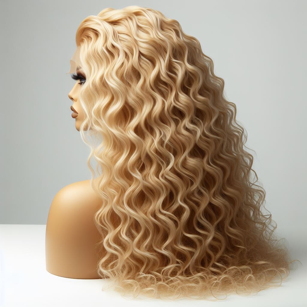 100g Brazilian virgin human hair blonde Curly