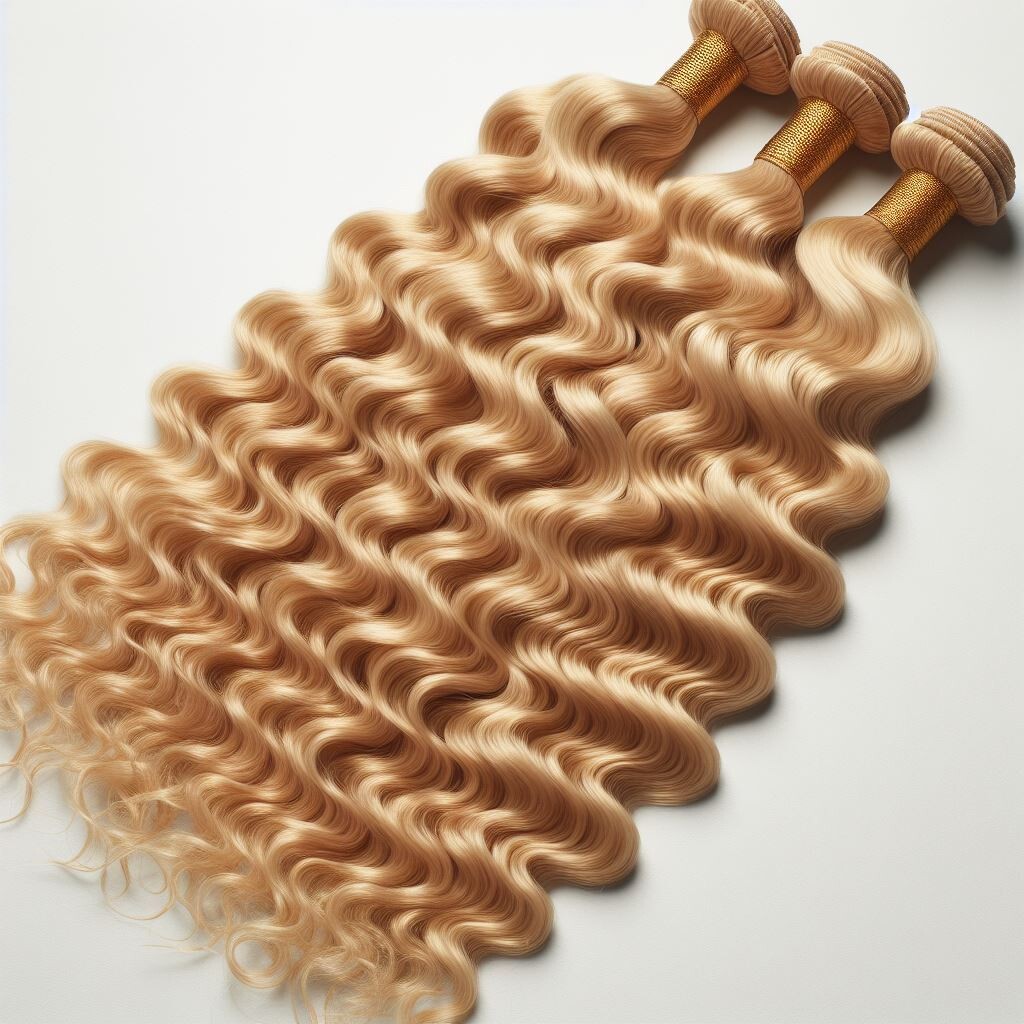 100g Brazilian virgin human hair blonde Curly