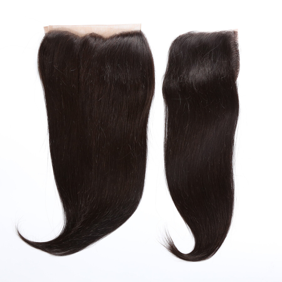 Brazilian Virgin Human Hair 8A Straight Free part Closure