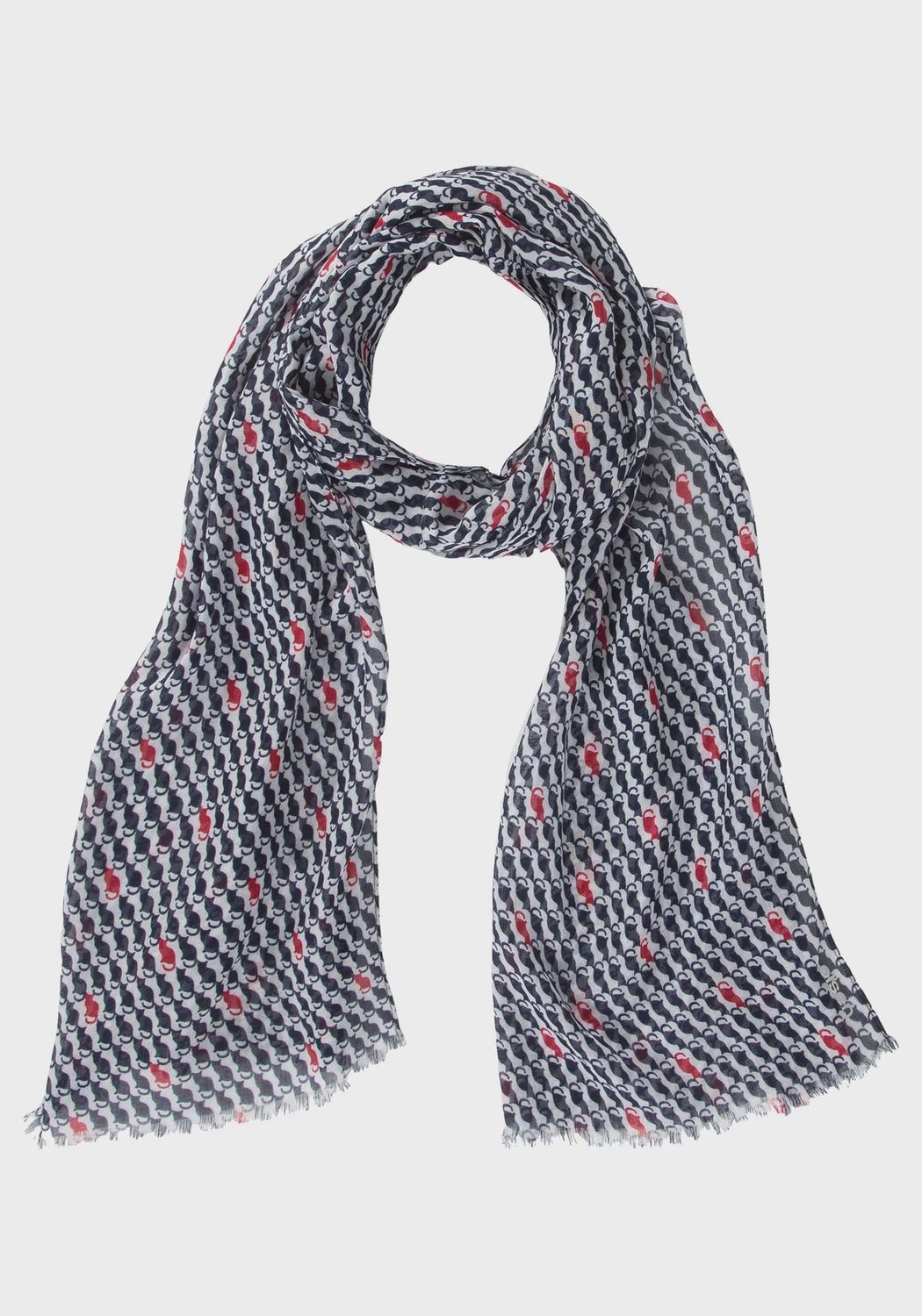 PARIS PREP CATS PRINT SCARF
