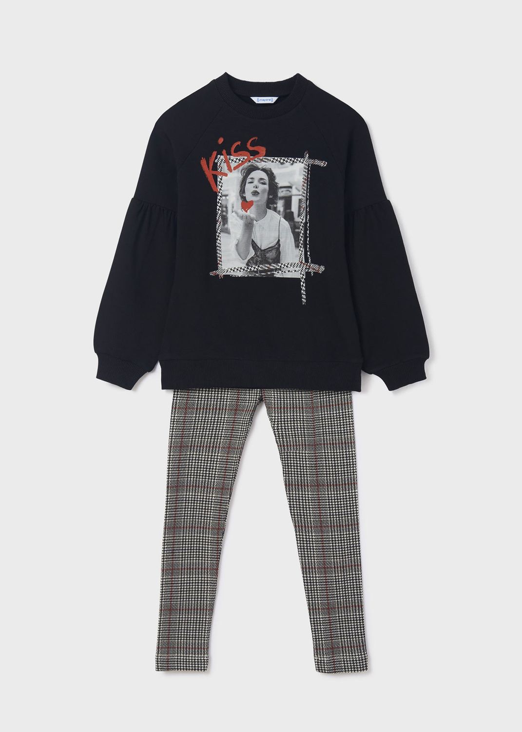 CHECK LEGGINGS WITH TOP SET