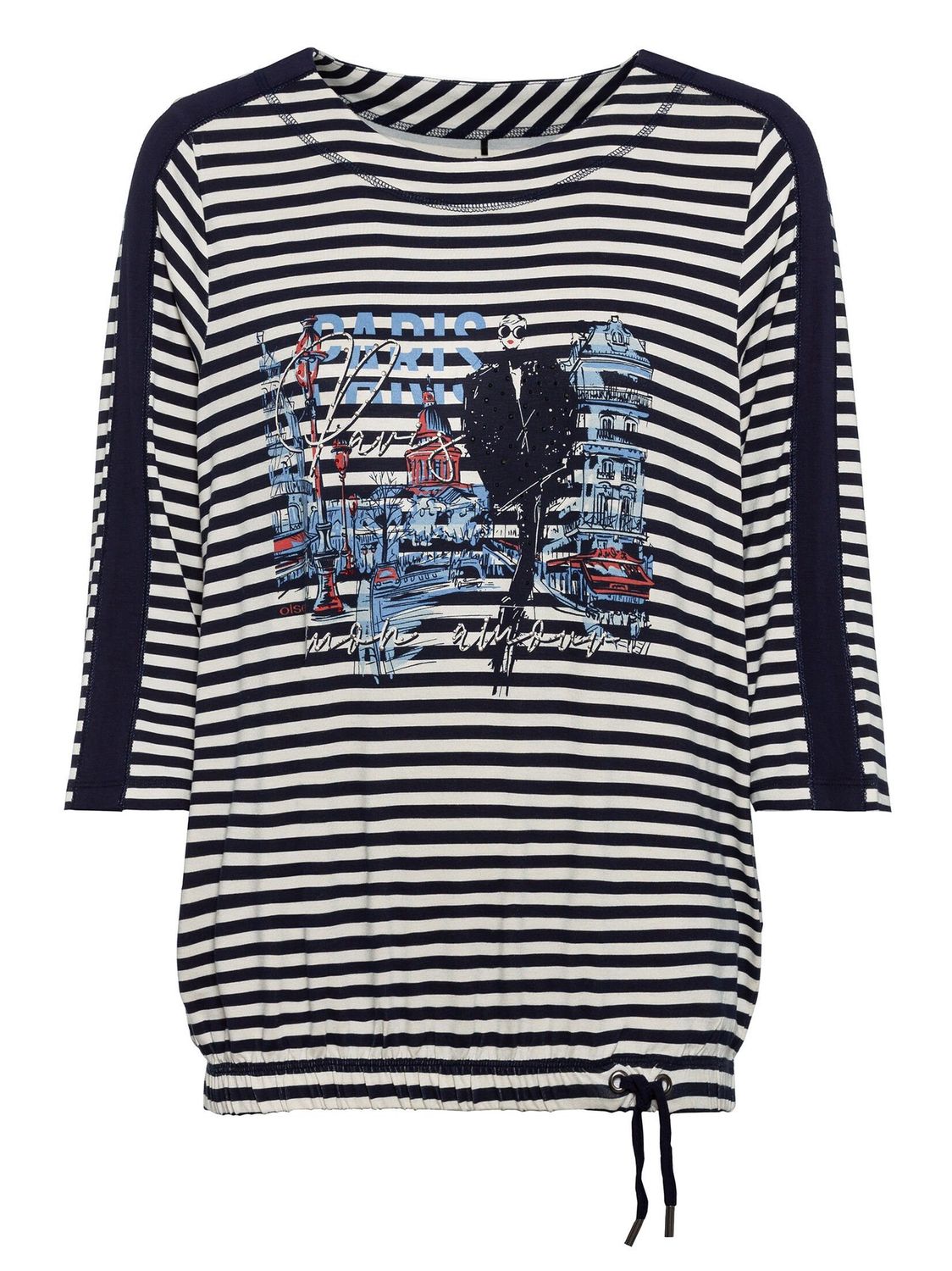 CLARA 3/4 SLEEVE STRIPED TOP