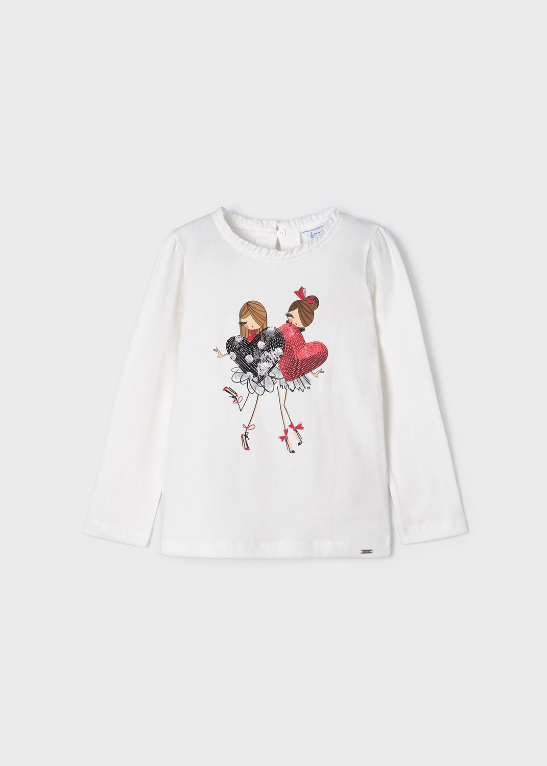 SEQUIN HEARTS GIRLS TOP