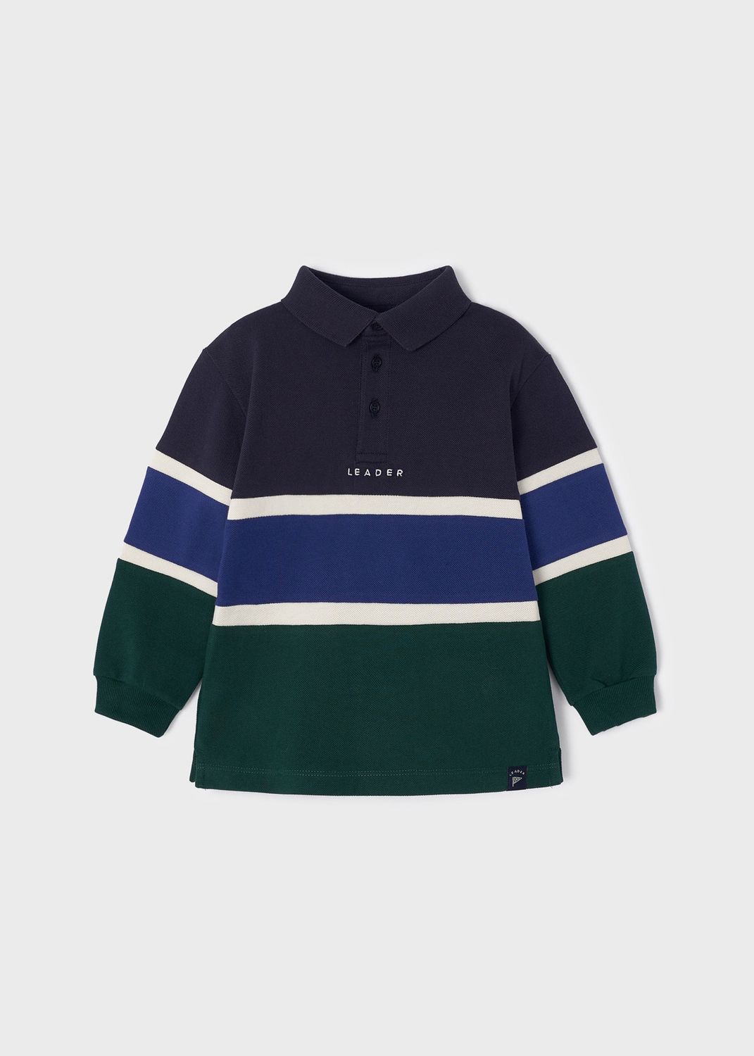 BLOCKS LONG SLEEVE POLO SHIRT