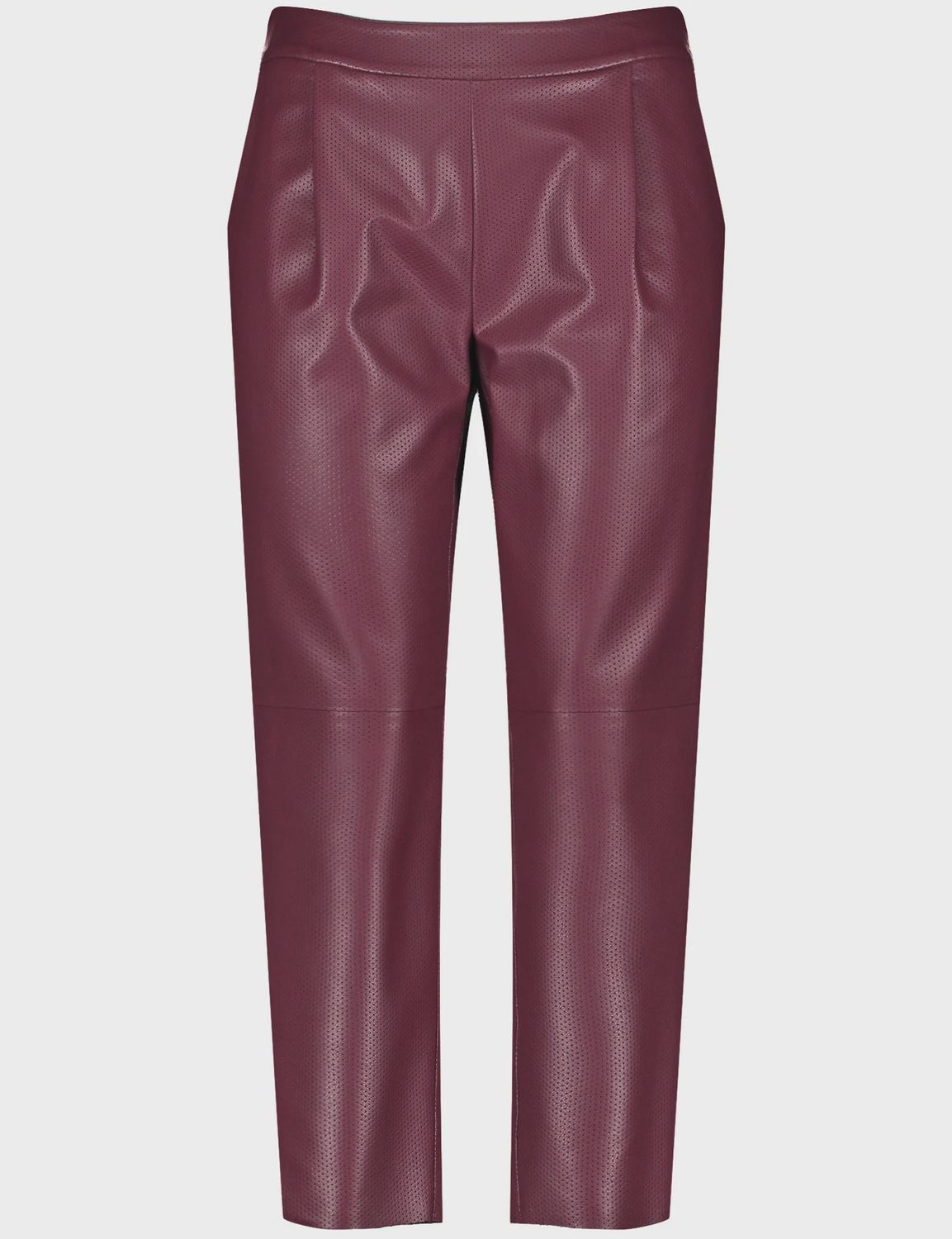 NEW PREPPY CROPPED LEATHER LOOK TROUSERS