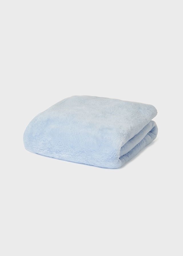 FAUX FUR POM POM BLANKET