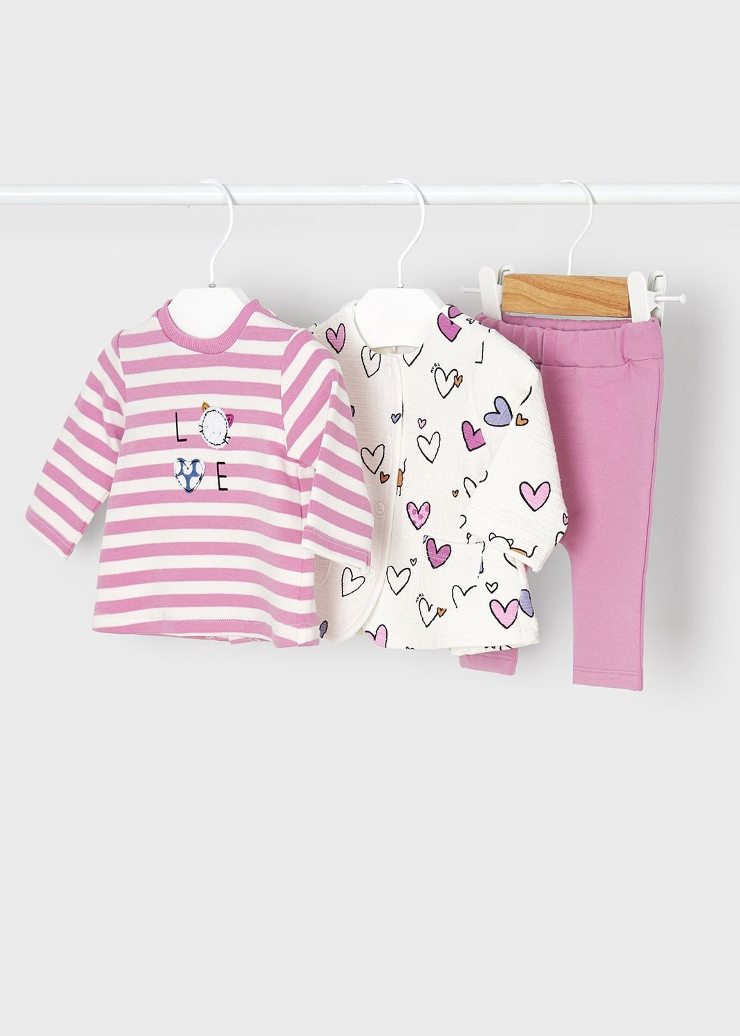 MAYORAL BABY  GIRLS QUILTED THREE PIECE SET