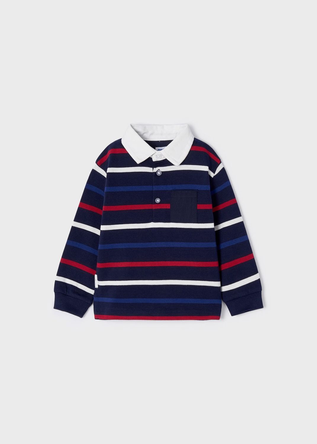 LONG SLEEVED STRIPED POLO SHIRT