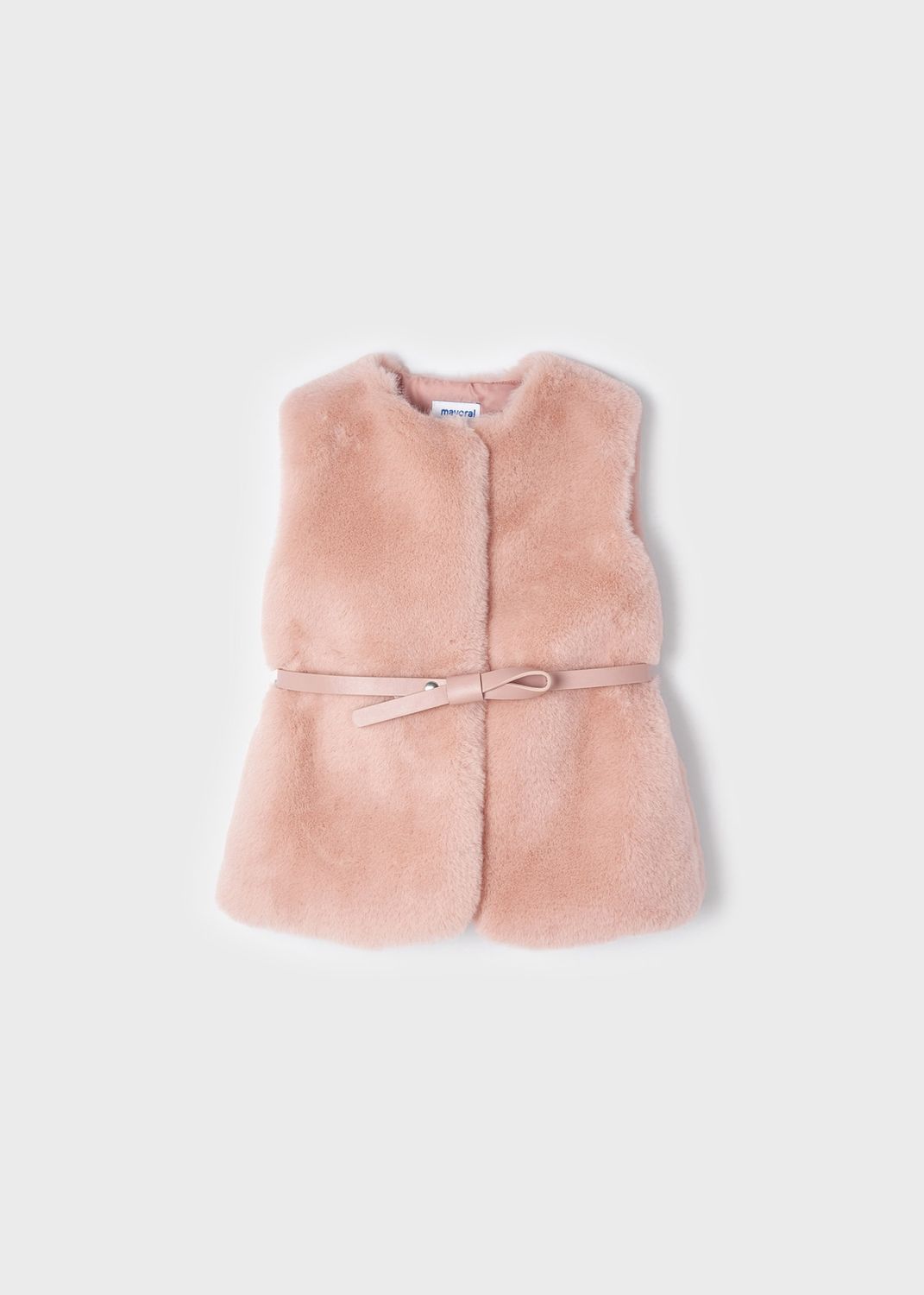 FAUX FUR GILET WITH BELT GIRLS