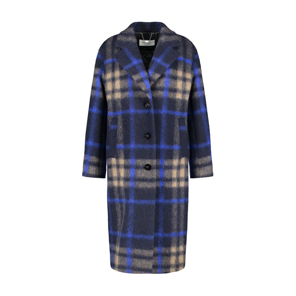 GW MOON SHINE CHECK WOOL COAT