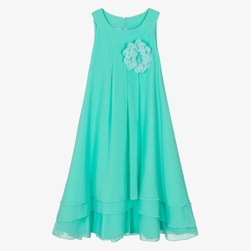 Chiffon Dress with Tulle Flower 4.6551/00