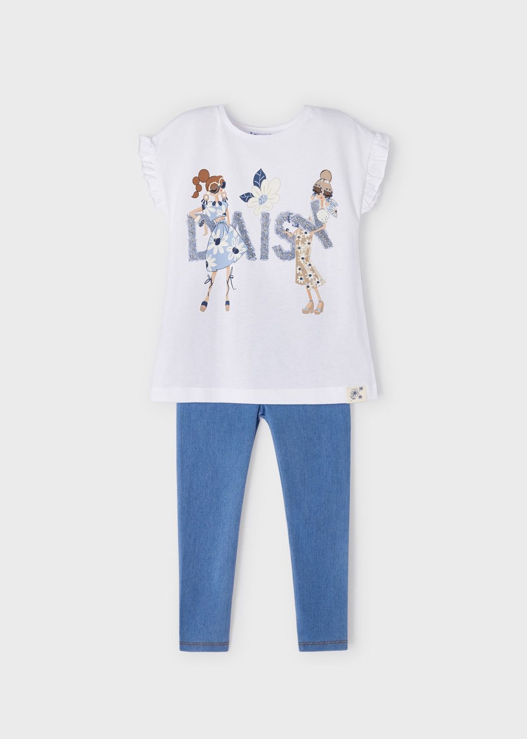 MAYORAL DENIM LEGGINGS SET GIRLS 3782