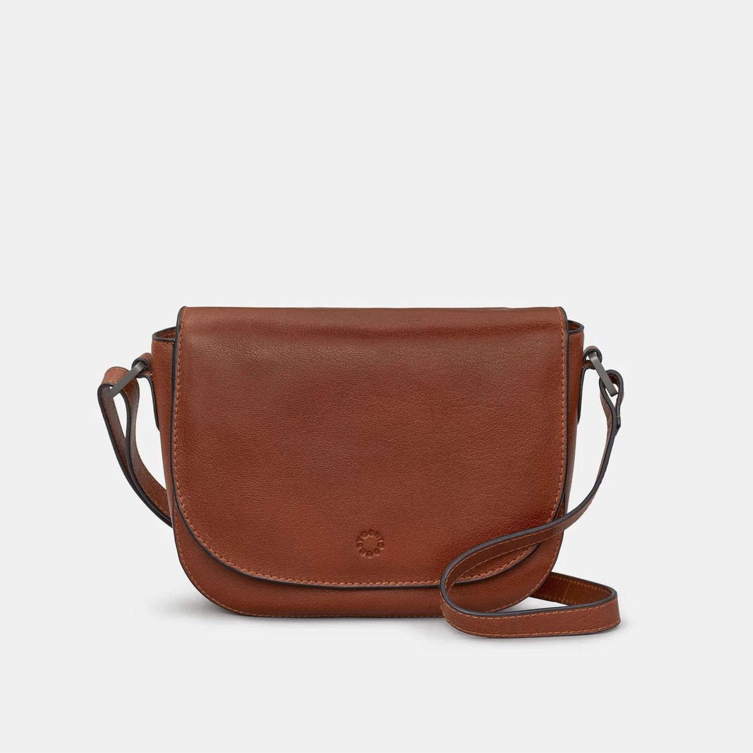 Clarendon Brown Leather Flap Over Cross Body Bag