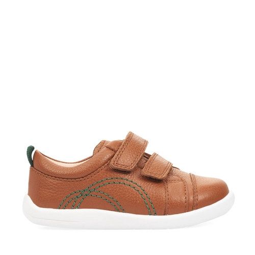 TREE HOUSE TAN LEATHER FIRST WALKING SHOES