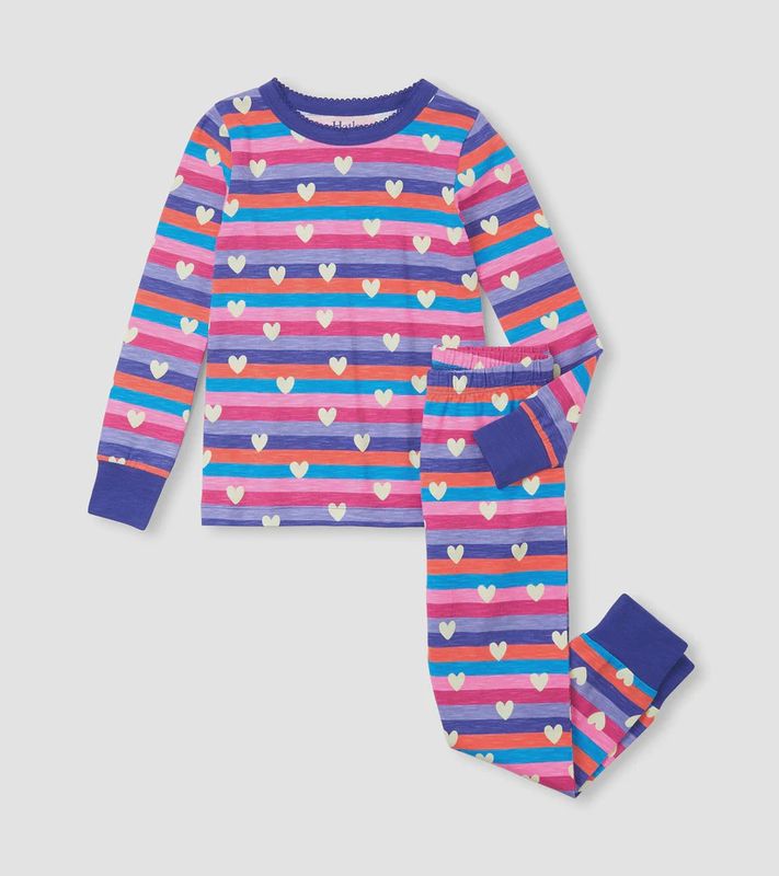 Stripes &amp; Hearts PJ Set