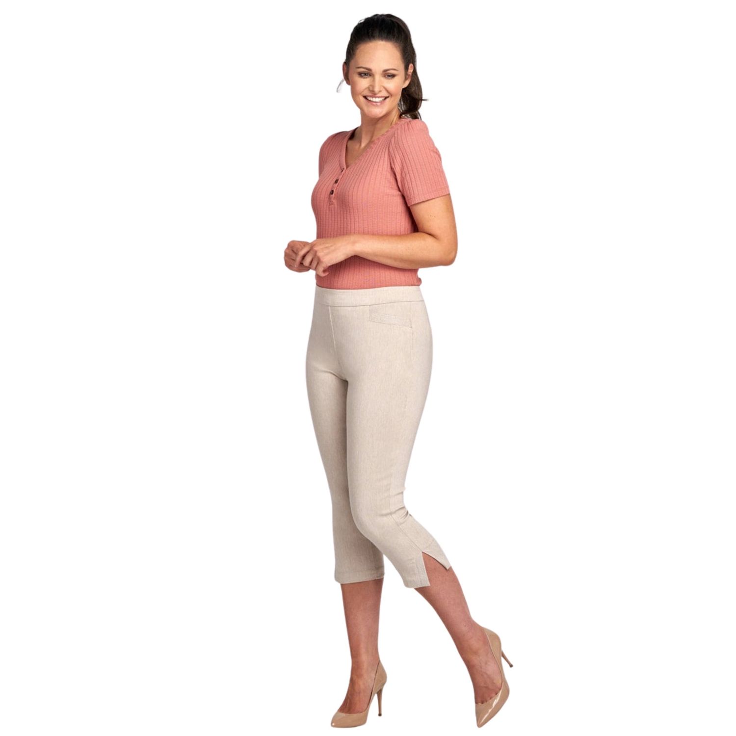 Bengaline Crop Trousers- Slit