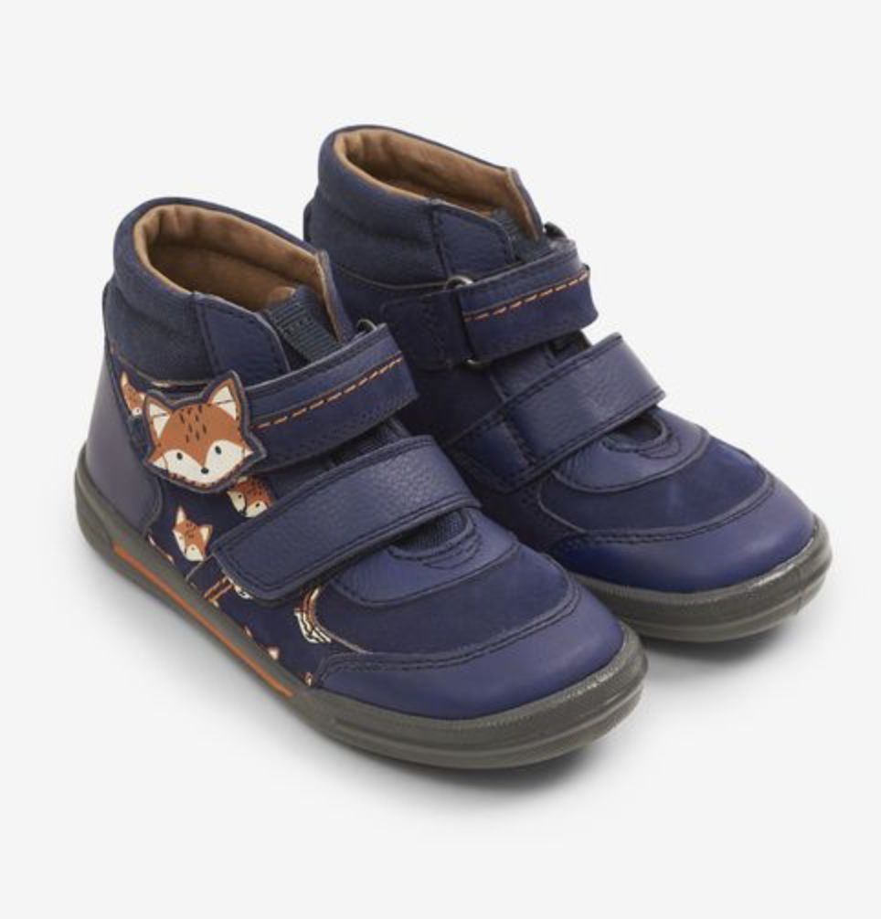 AMIGO FRENCH NAVY LEATHER BEBE BOOTS