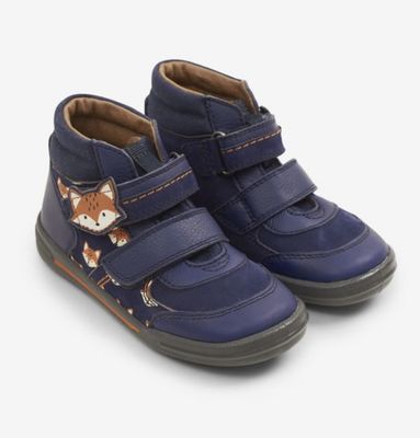 AMIGO FRENCH NAVY LEATHER BEBE BOOTS