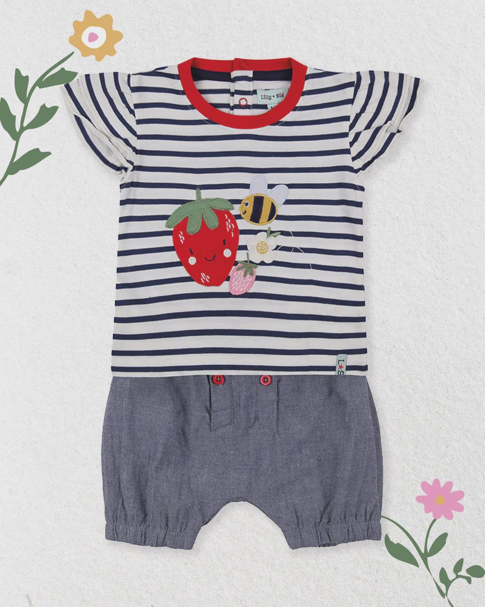 Busy Bee Applique Top &amp; Short Set