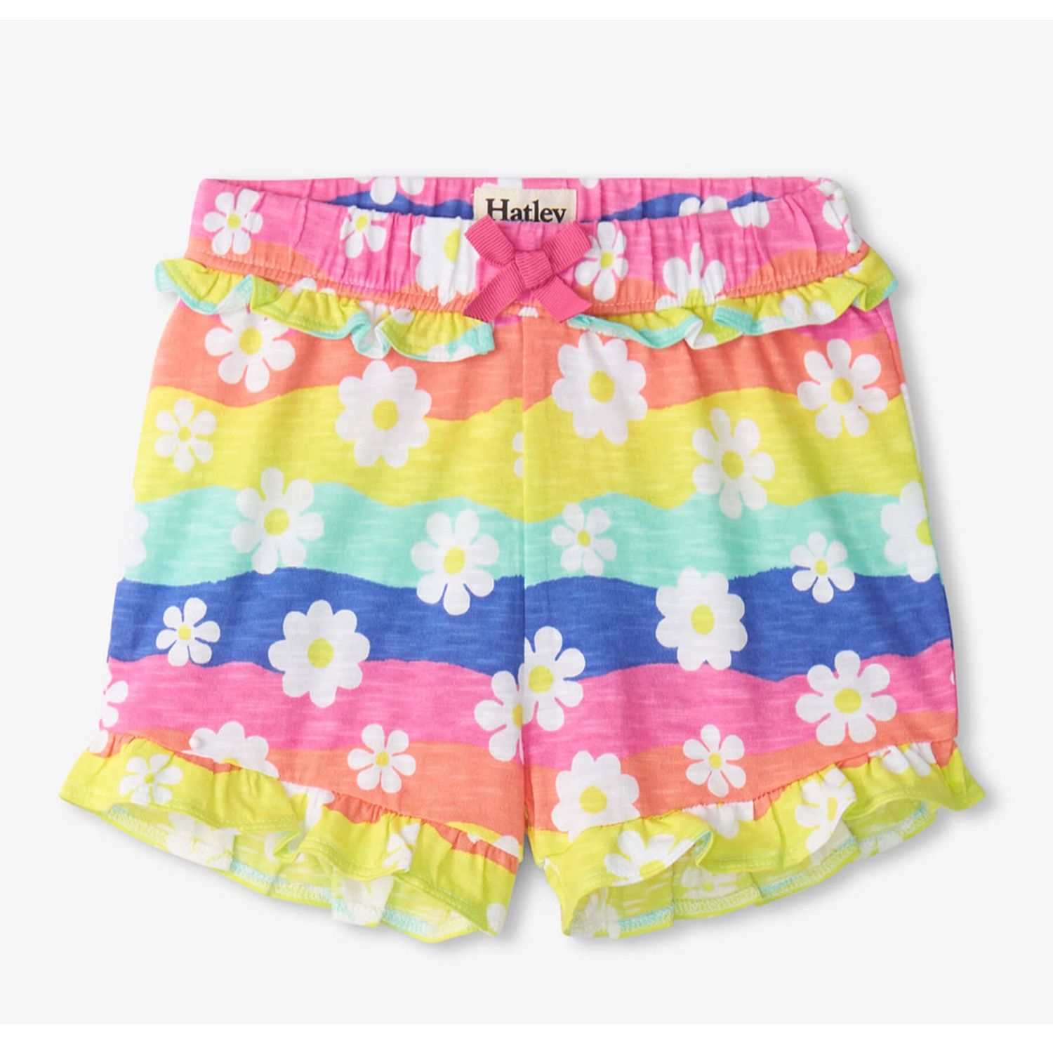 Groovy Flowers Ruffle Shorts