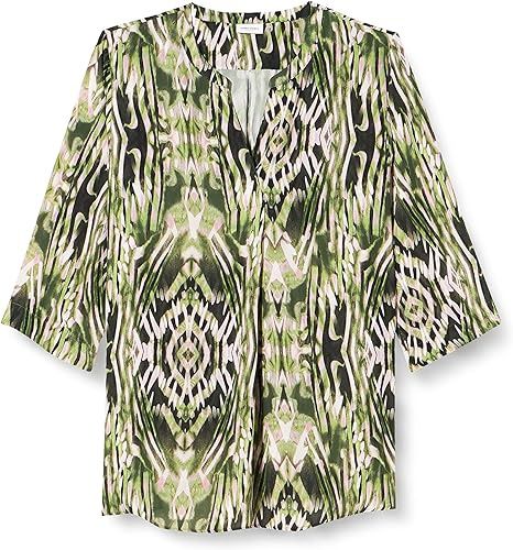 Expressive Nature Patterned 3/4 sleeve Blouse