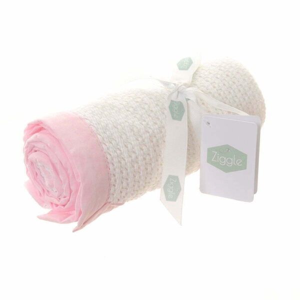 Cellular Blanket with Pink Trim BLAN2271