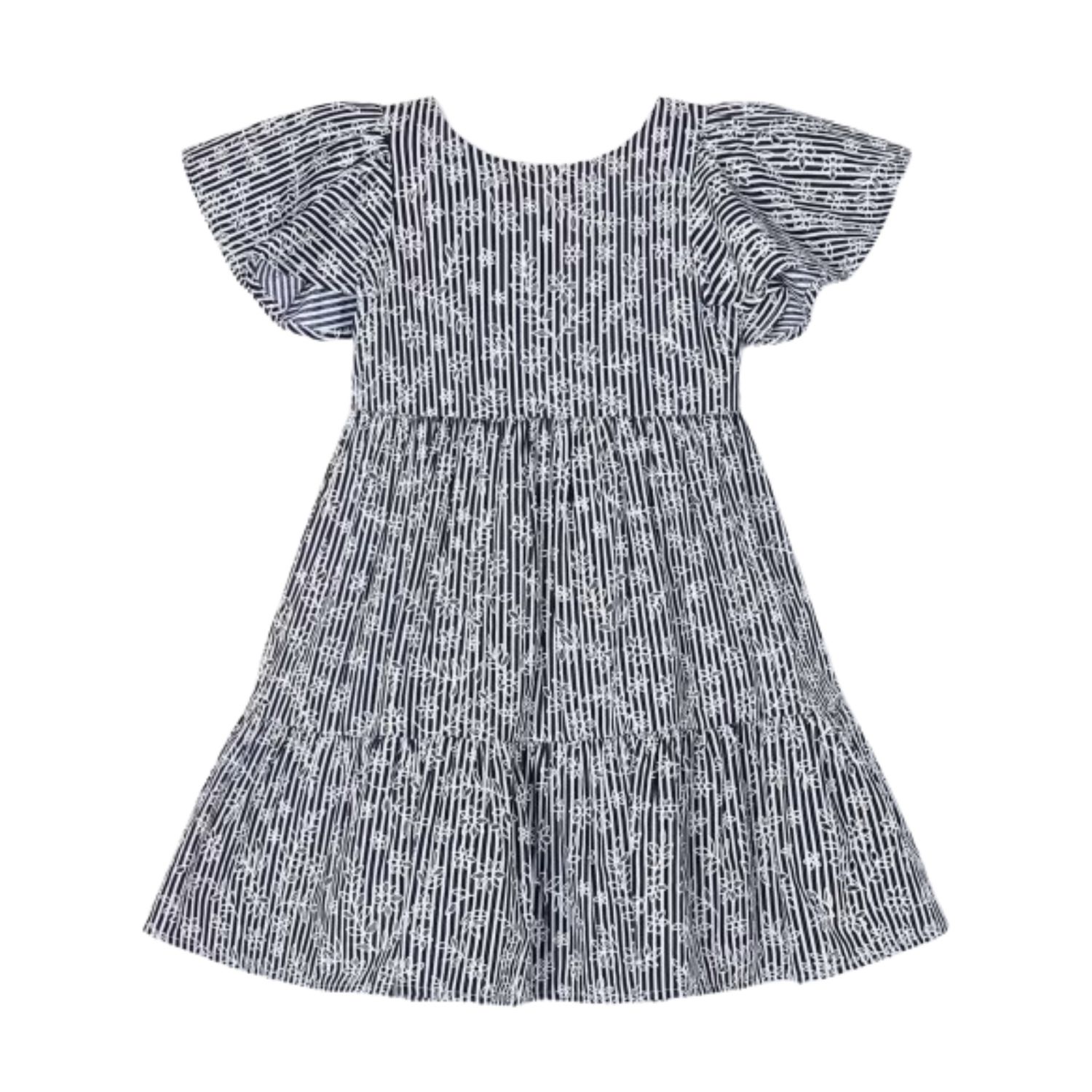 Girls Striped Poplin Dress 3940