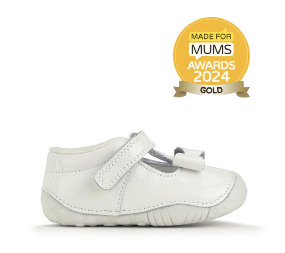 Wiggle White Patent T-bar Pre-walker Shoes