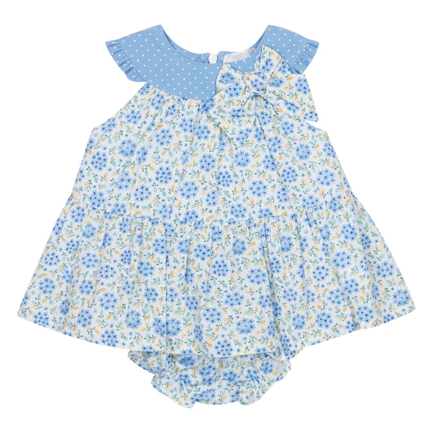 Blue Floral Dress &amp; Bloomers