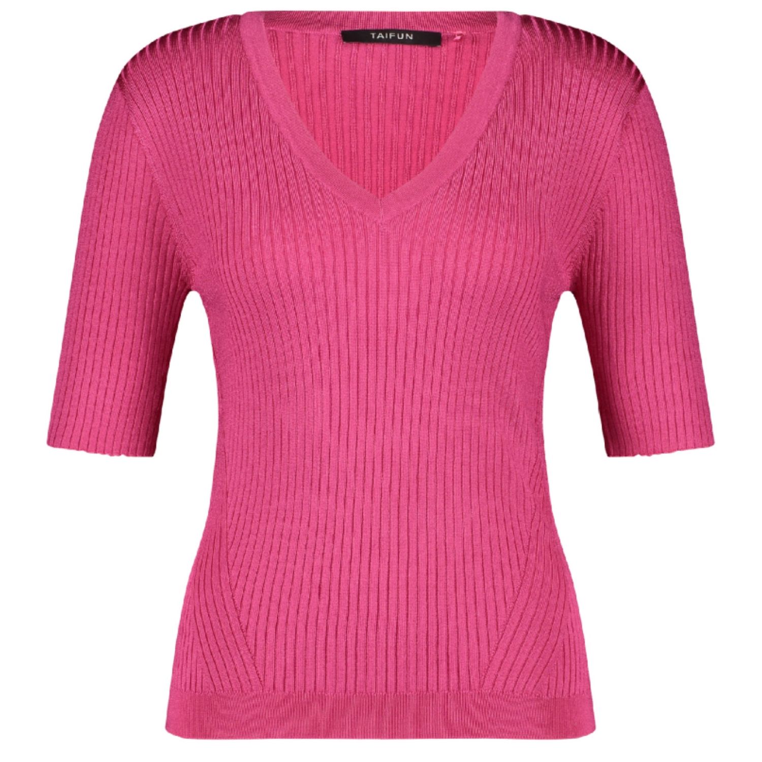 At The Riviera Short Sleeve V-Neck Jumper