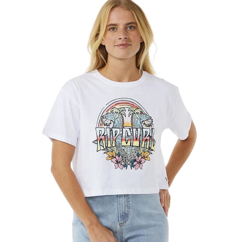 Block Party Crop Short Sleeve Tee