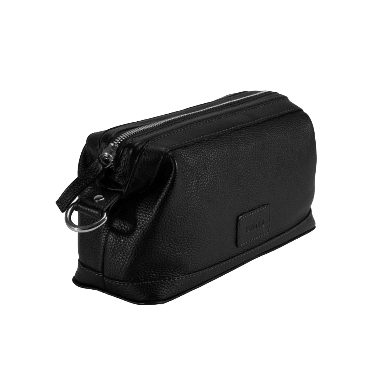 Beauley Pebble Grain Leather Wash Bag, Style: 23-5508, Colour: Black