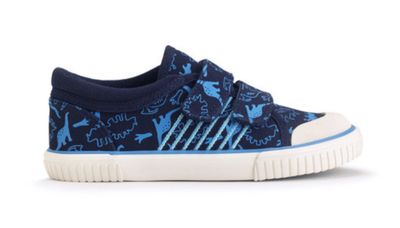 Raptor Navy Dino Print Canvas Shoes