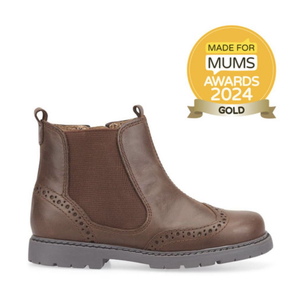 CHELSEA BROWN LEATHER ZIP-UP BOOTS