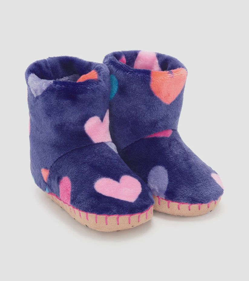 Hearts Fleece Slippers