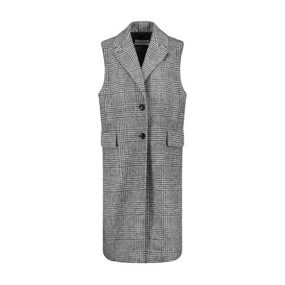COLLARED CHECK GILET