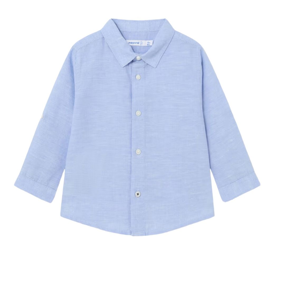 Baby Boy Long Sleeve Linen Shirt 117