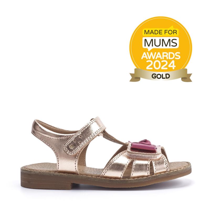 Mermaid Rose Gold Leather Sandals