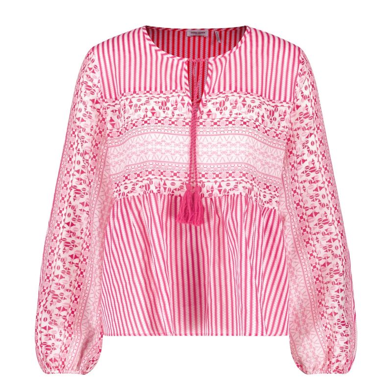 Into The Light Tassle Neck Blouse