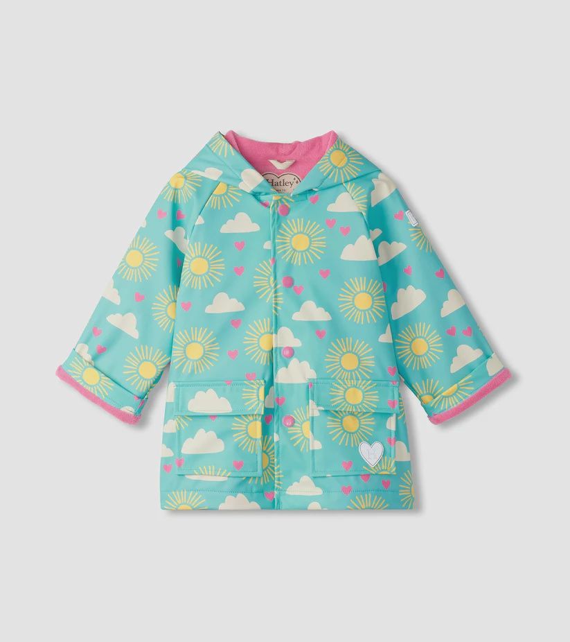 Happy Skies Button-Up Rain Jacket