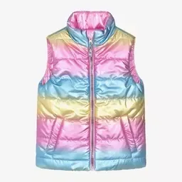 Rainbow Shine Reversible Quilted Gilet
