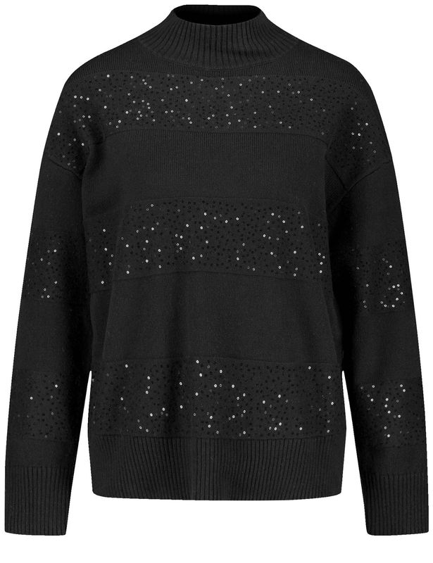Symbiotic Black Sequins Jumper