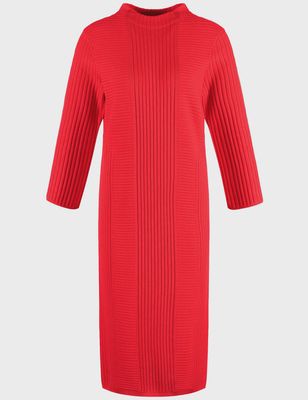 Symbiotic Red Ribbed Dress
