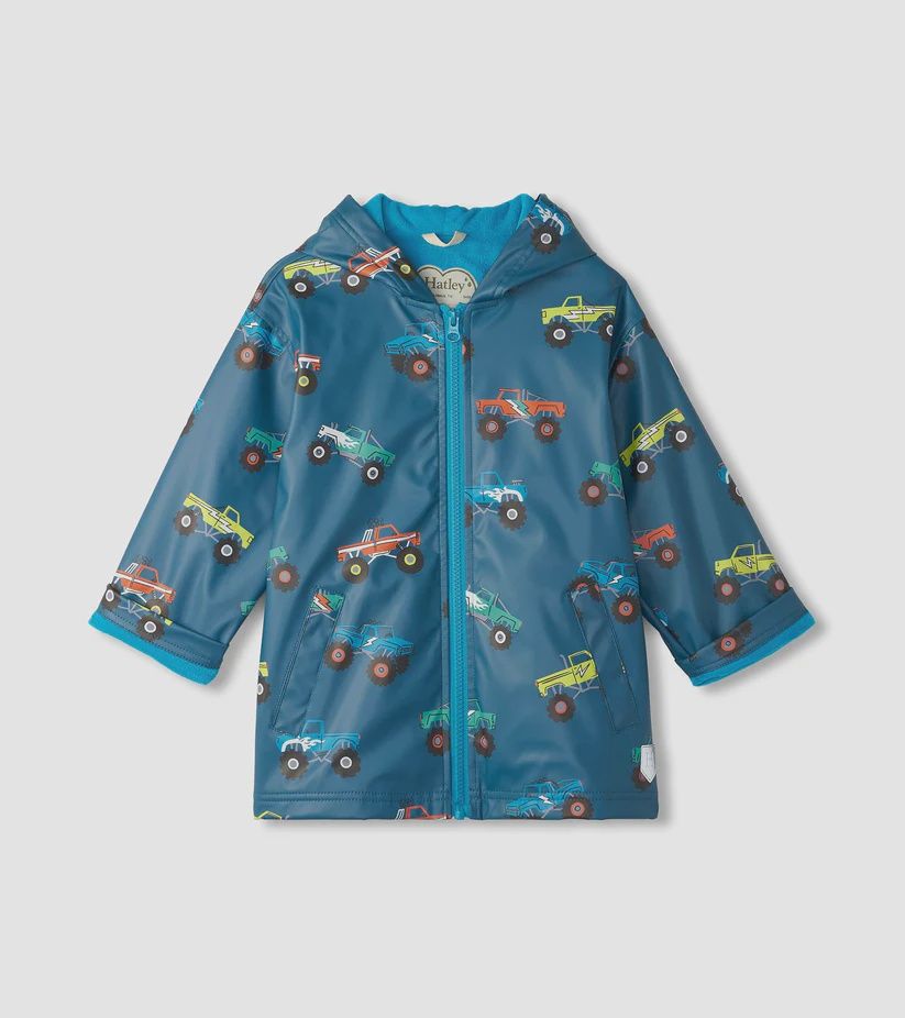 Monster Trucks Zip-Up Rain Jacket